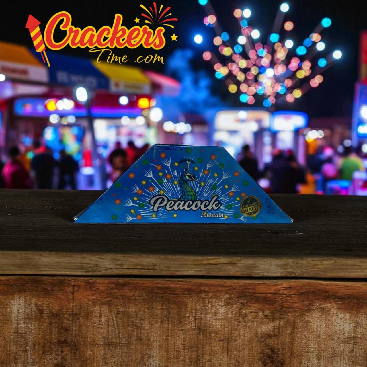Mini Peacock Fountain 3 Wings - Sky Shots and Rockets for Diwali Celebration