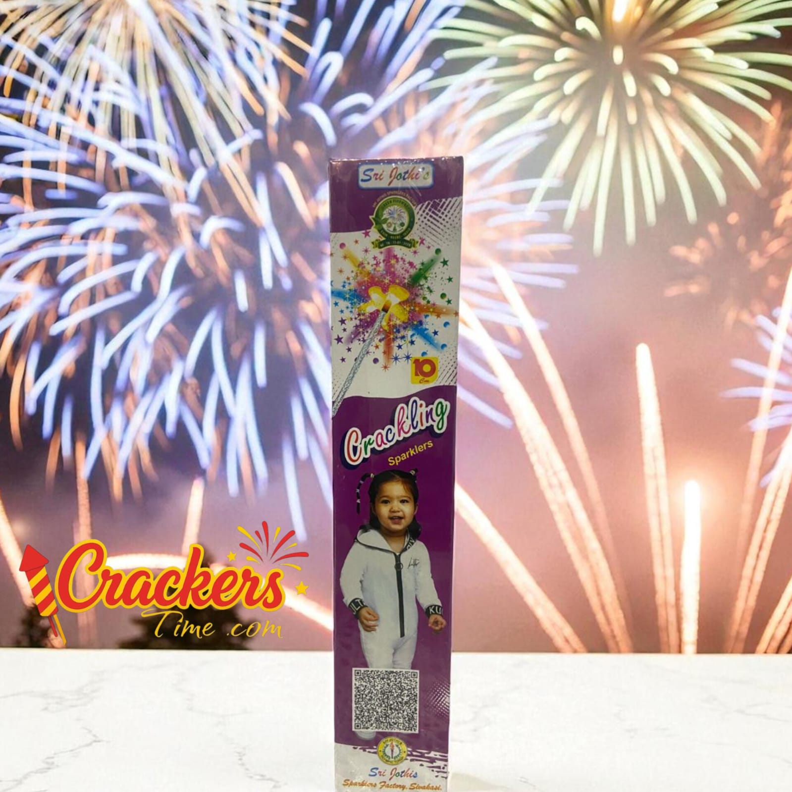10cm Colour Sparklers (10Pcs) - Sky Shots and Rockets for Diwali Celebration