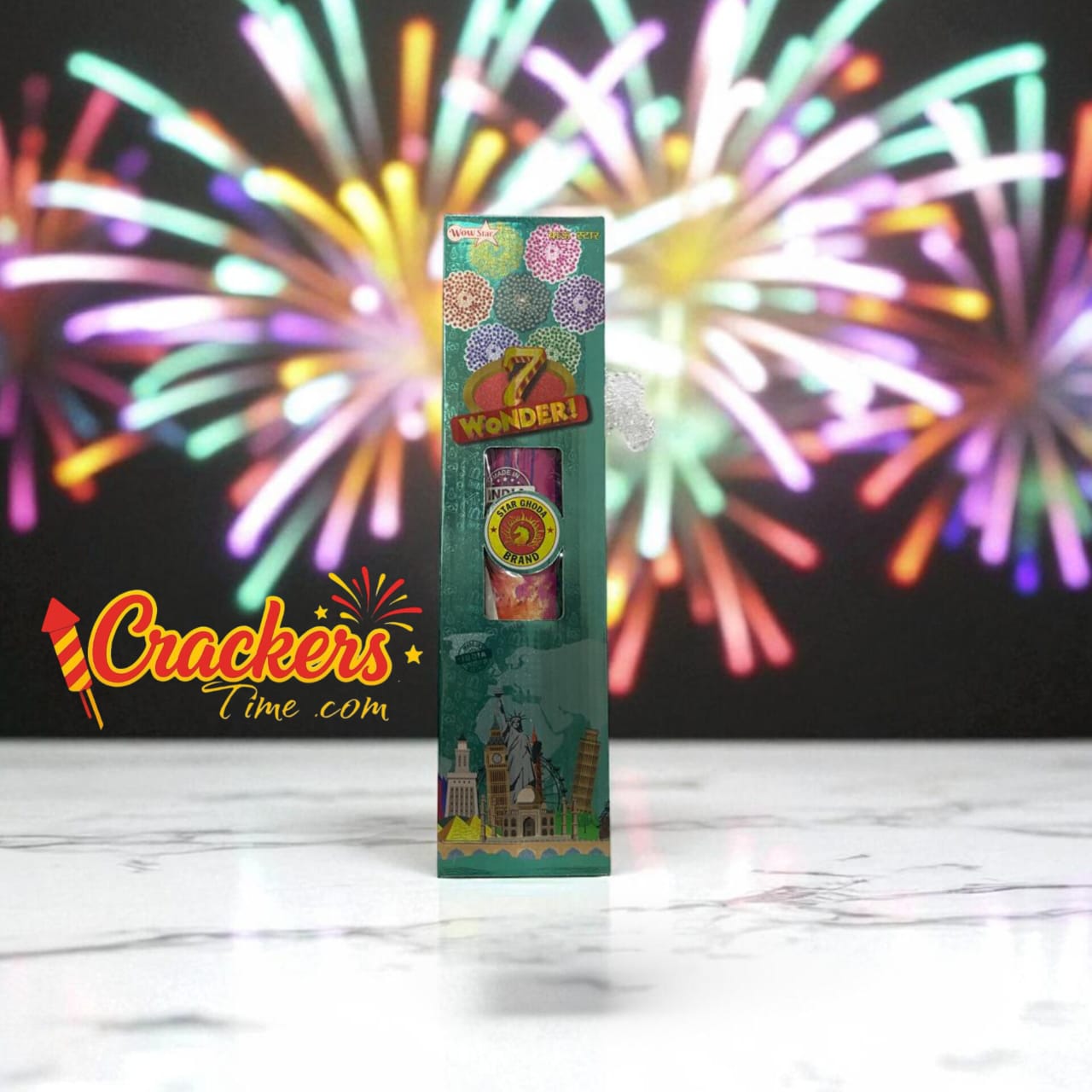 4'' Fancy 7 Wonder - Sky Shots and Rockets for Diwali Celebration