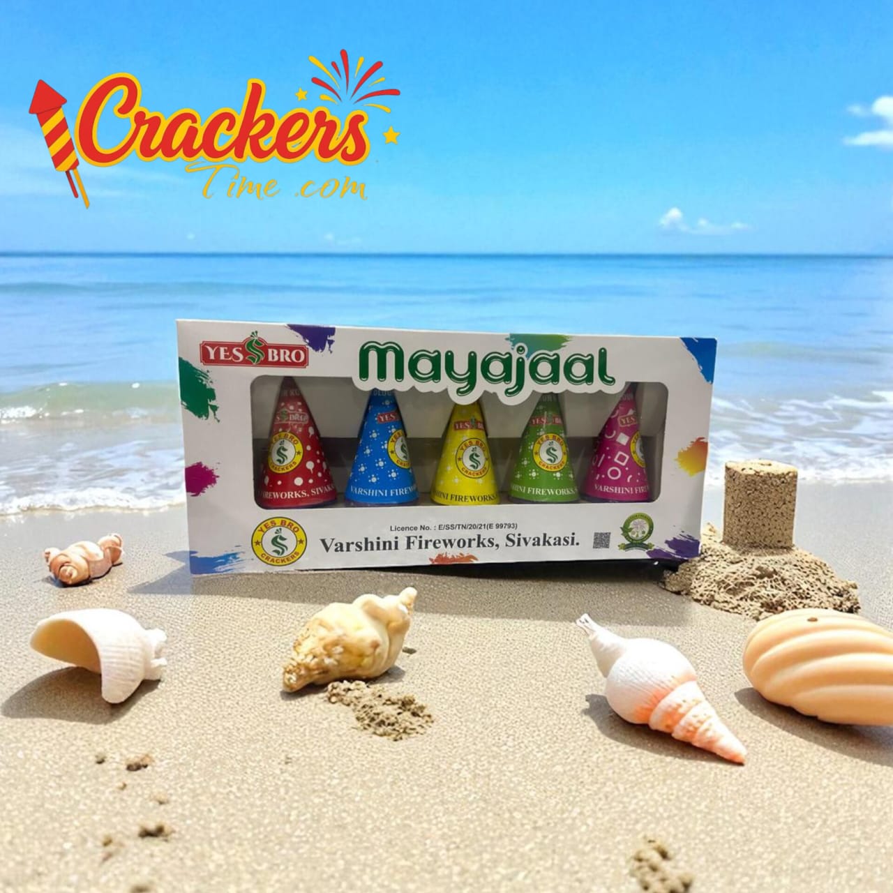 Mayajaal 5 in 1 Fountain (5Pcs) - Sky Shots and Rockets for Diwali Celebration
