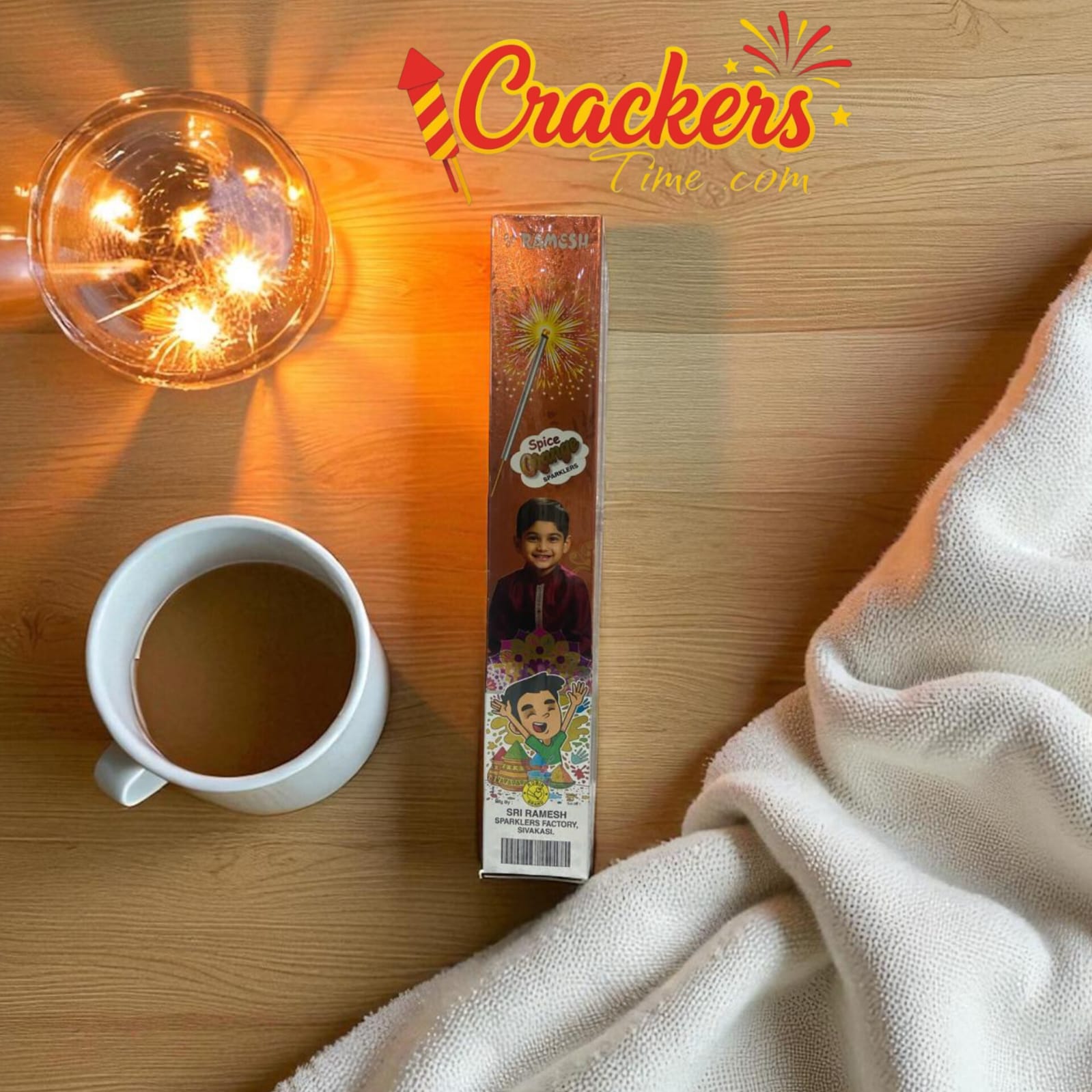 15Cm Orange Sparklers - Sky Shots and Rockets for Diwali Celebration