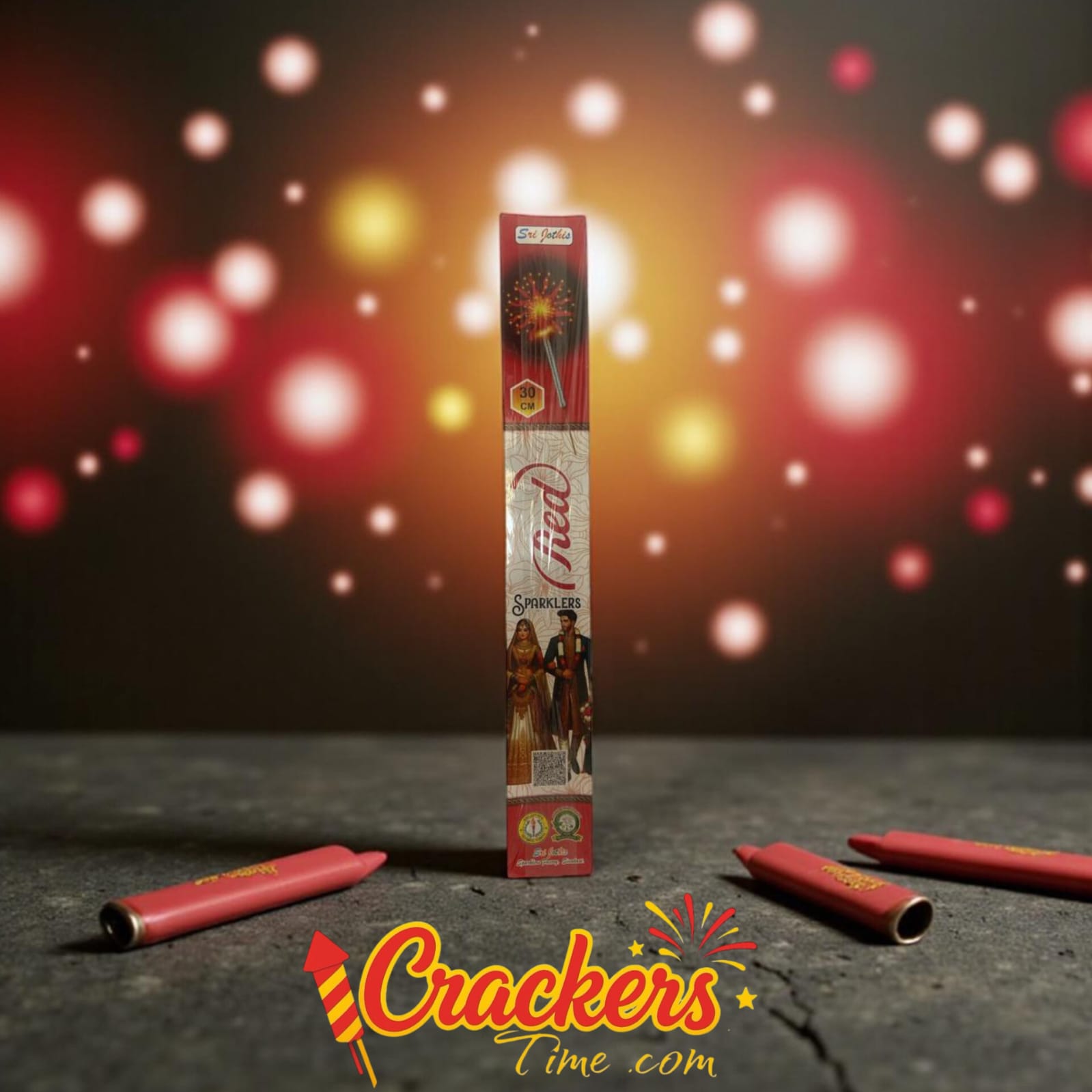30cm Red Sparklers (5PCS) - Sky Shots and Rockets for Diwali Celebration
