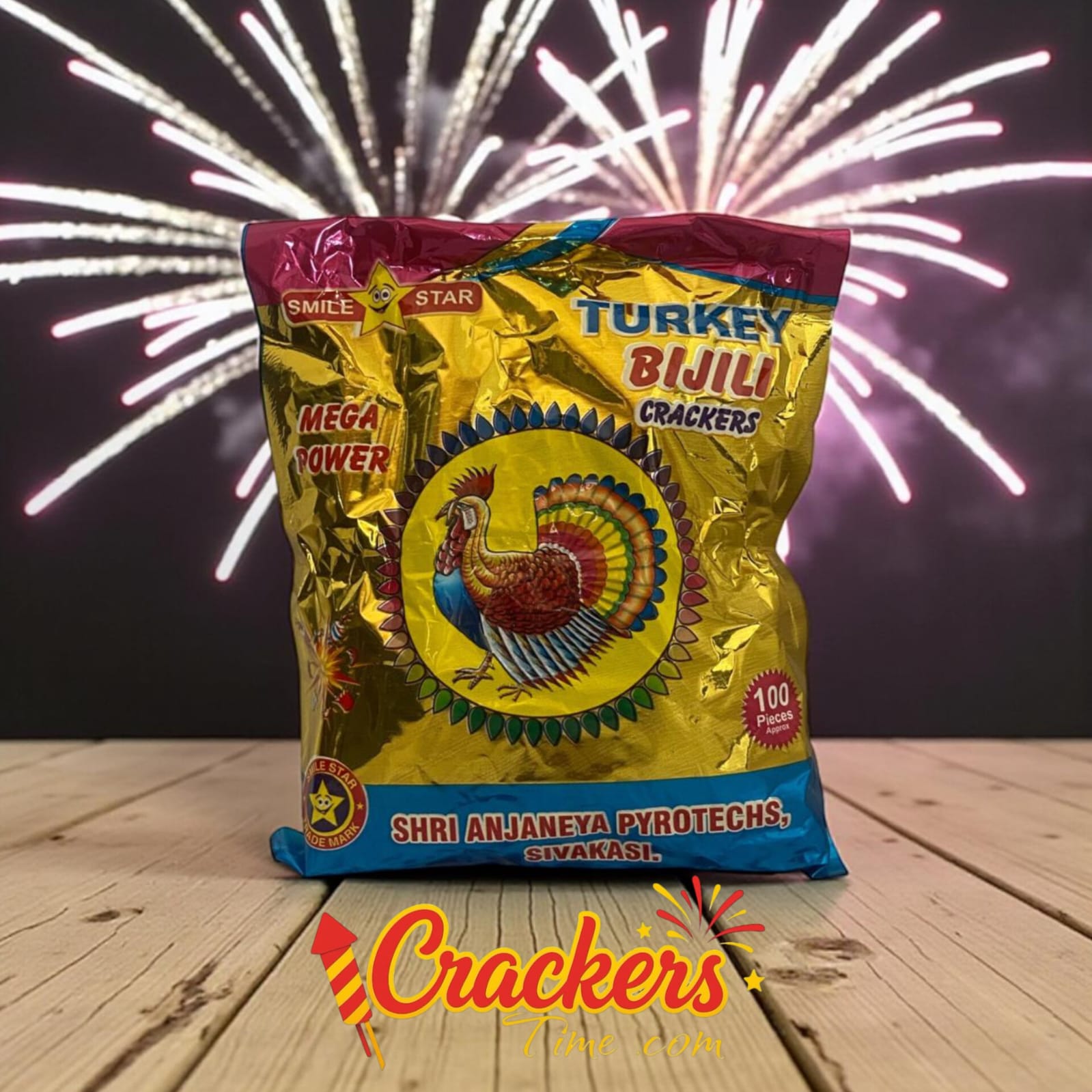 Stripped Bijli (100Pcs) - Sky Shots and Rockets for Diwali Celebration