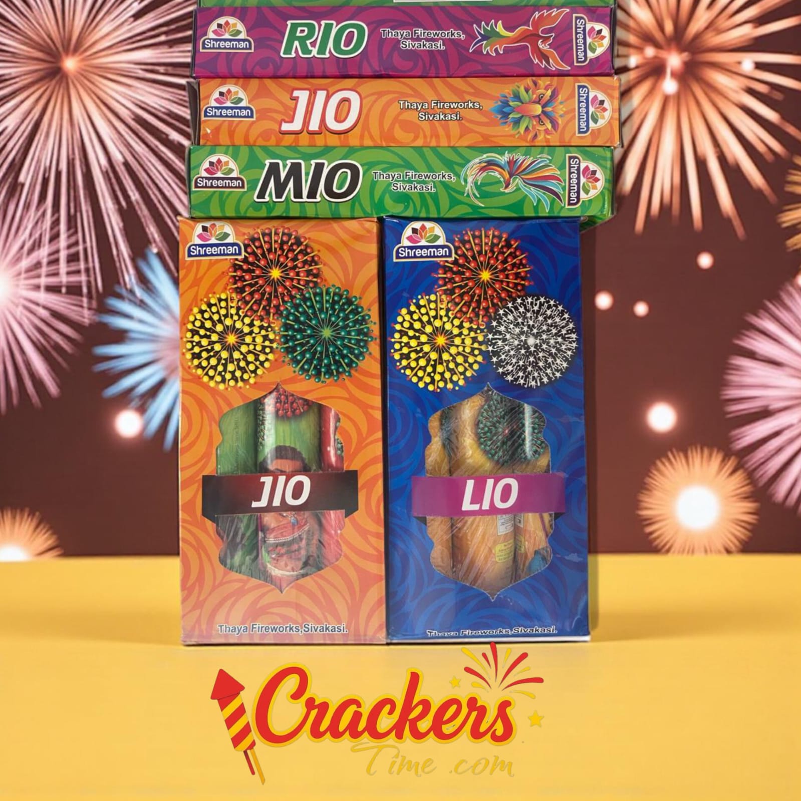 2.5''Fancy Pipe Spl 3Pcs(7verieti Color) - Sky Shots and Rockets for Diwali Celebration