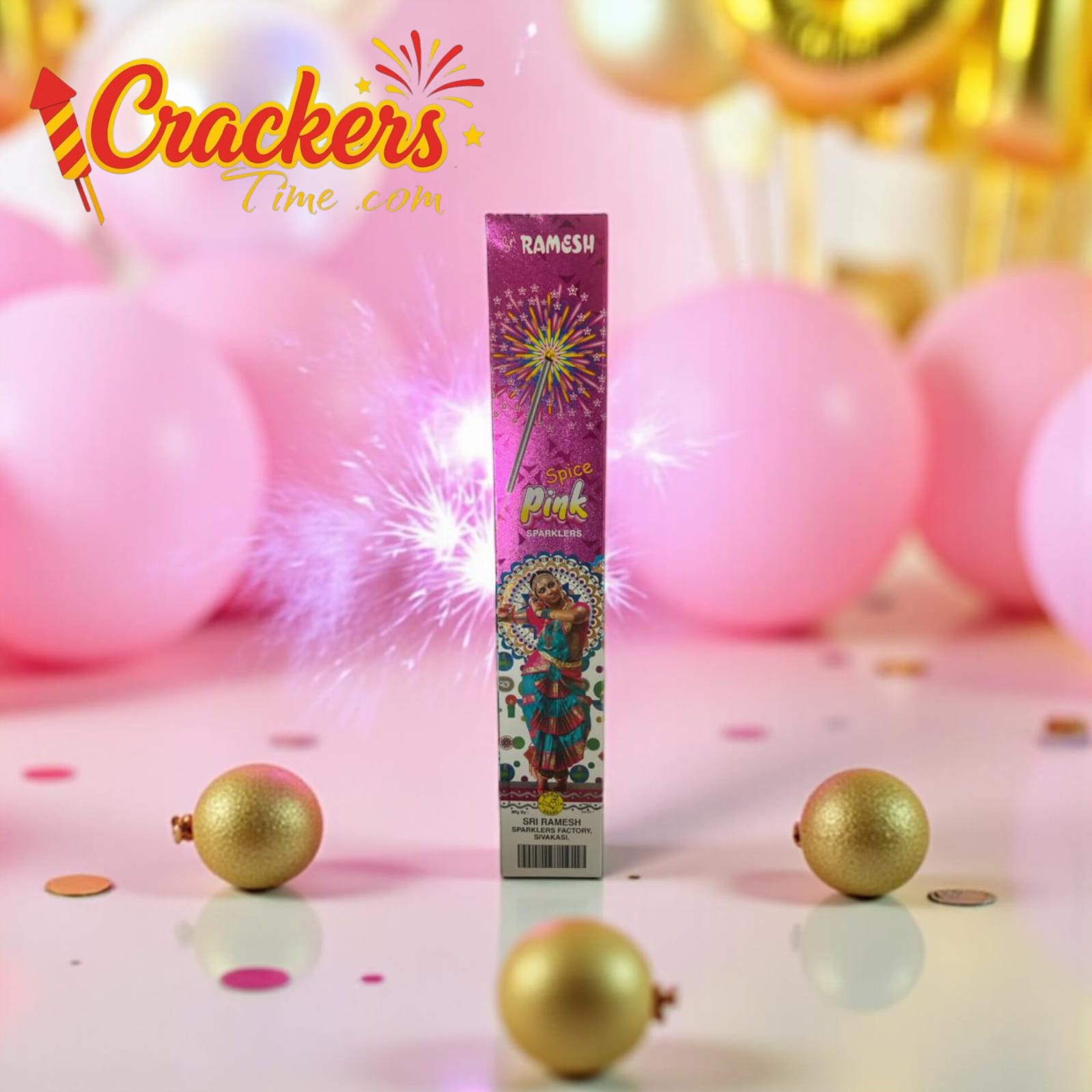 15Cm Pink Sparklers - Sky Shots and Rockets for Diwali Celebration