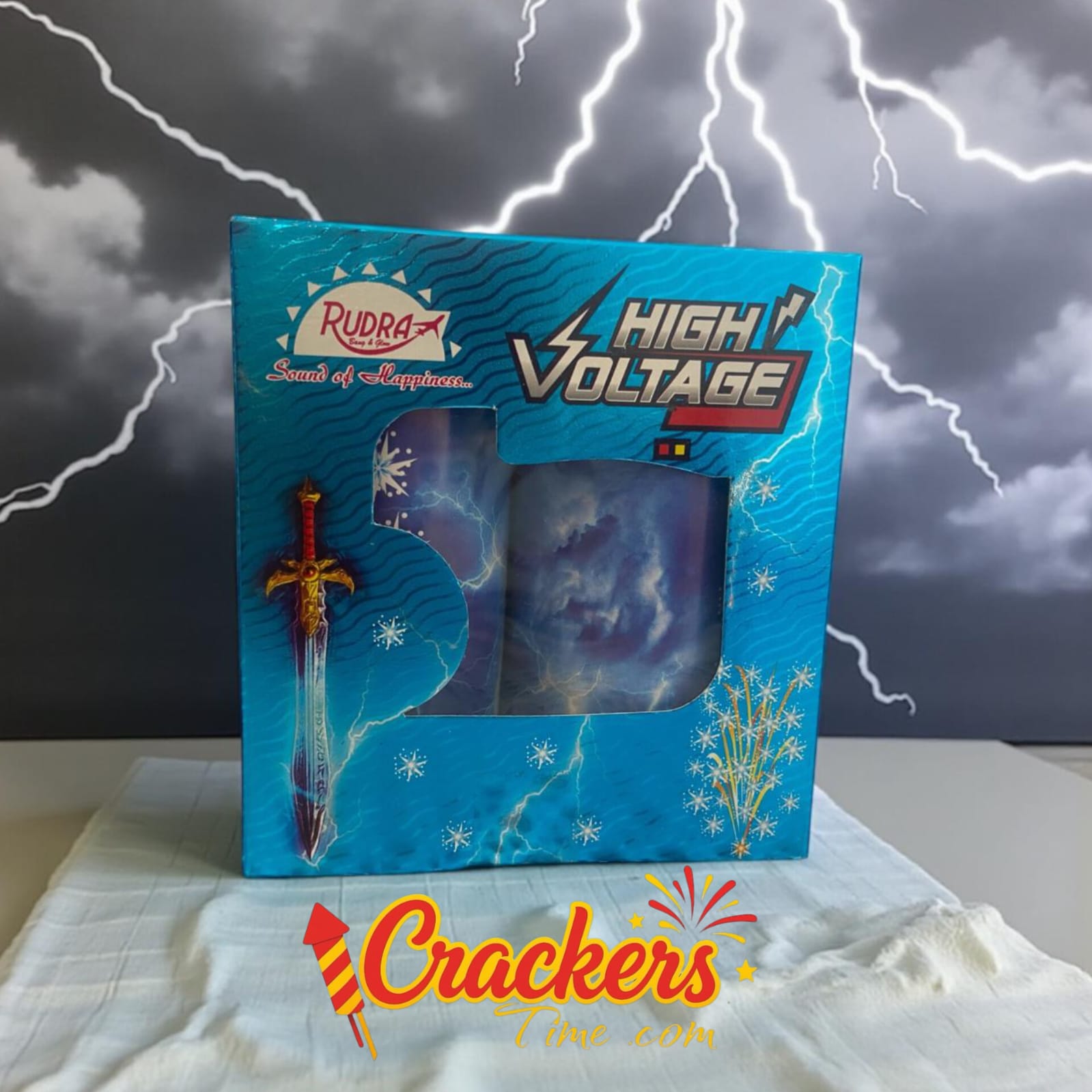 High Voltage Crackling (2PCs) - Sky Shots and Rockets for Diwali Celebration